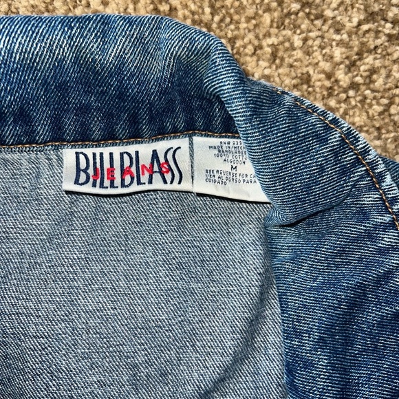 Bill Bass Medium Vintage Jean Jacket. Button down, long sleeves adjustable waist - Picture 6 of 12